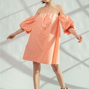 NWT EASEL Bohemian Sorbet Off Shoulder Mini Dress S M L